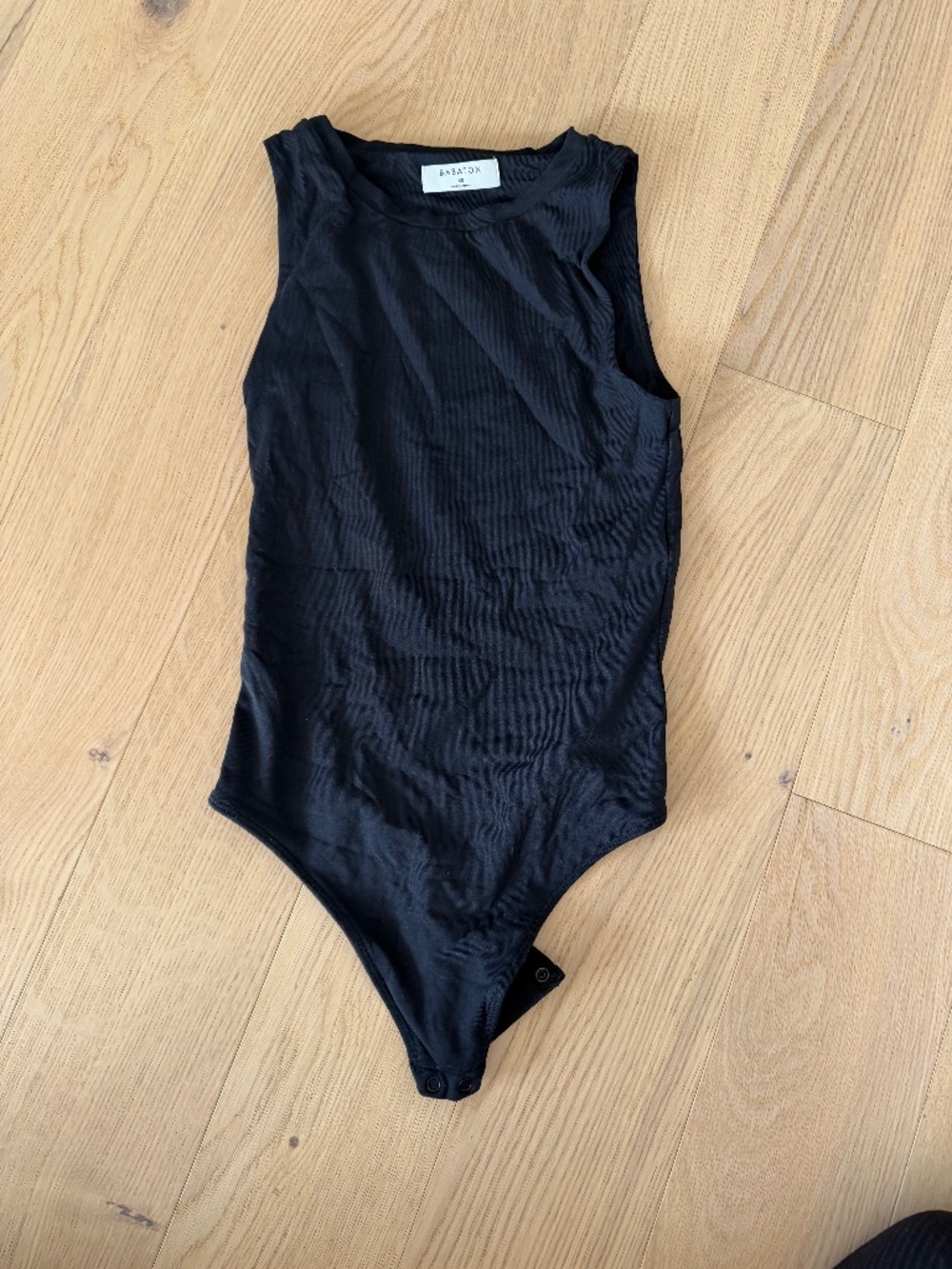 Aritzia Babaton Black Sleeveless Bodysuit